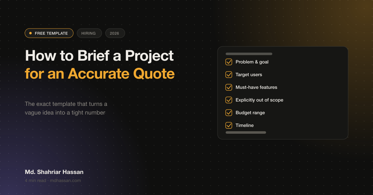 How to Brief a Project So You Get an Accurate Quote (Free Template)